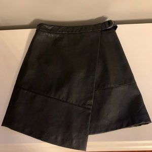 Tommy Hilfiger Leather Asymmetrical Skirt (sz S)